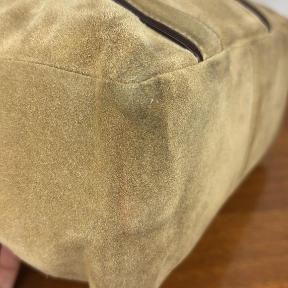 Coach vintage Tan Suede leather Tote Bag purse - Picture 7 of 16